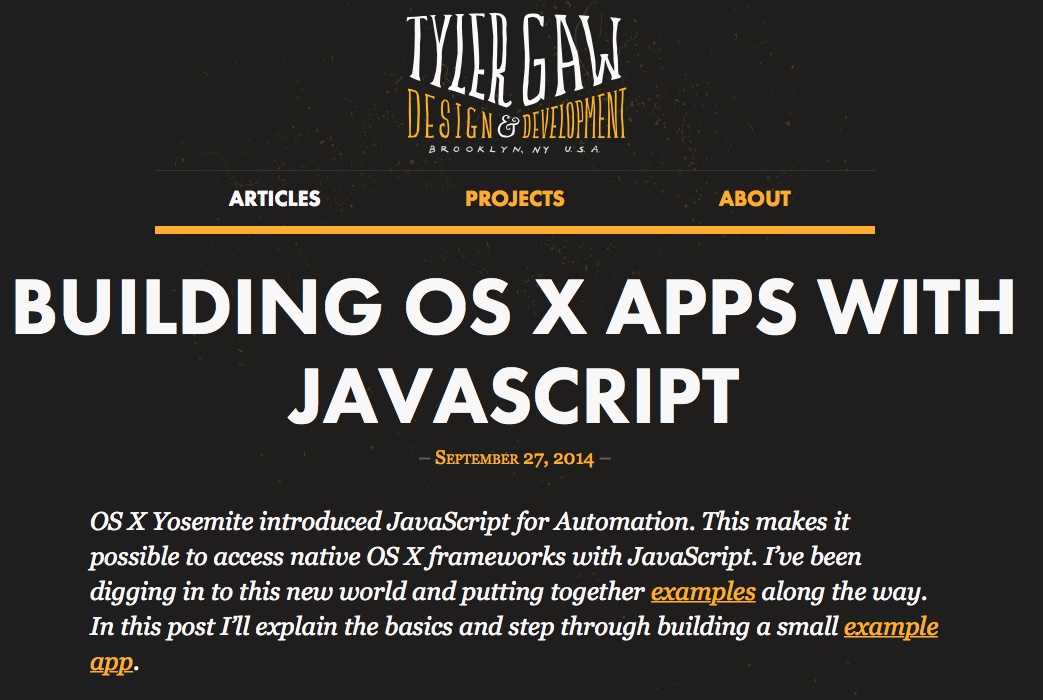 Building OS X Apps with JavaScript