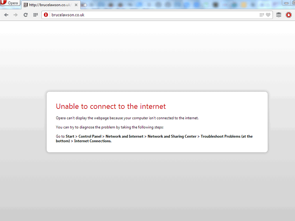 Page not found error message page