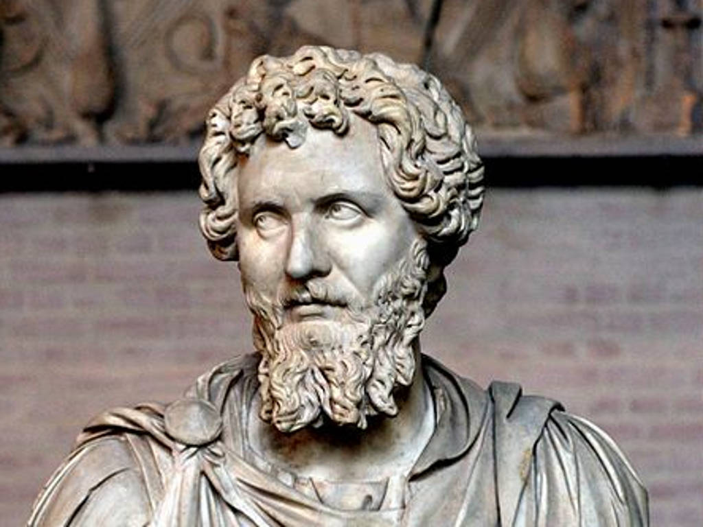 roman bust of bearded man