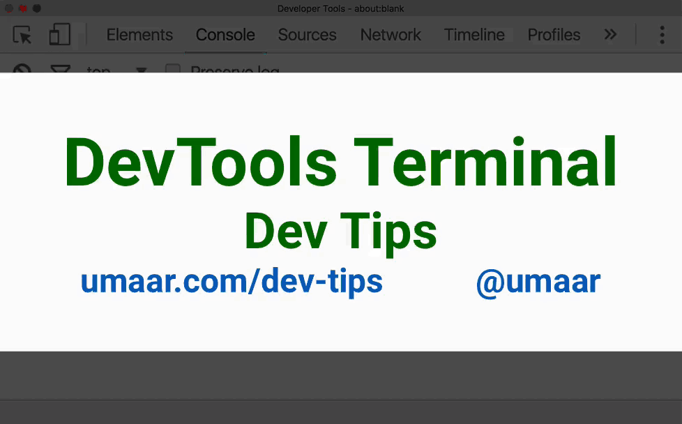 devtools terminal