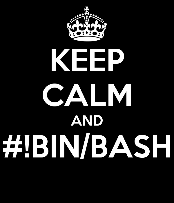 keep calm and bin bash