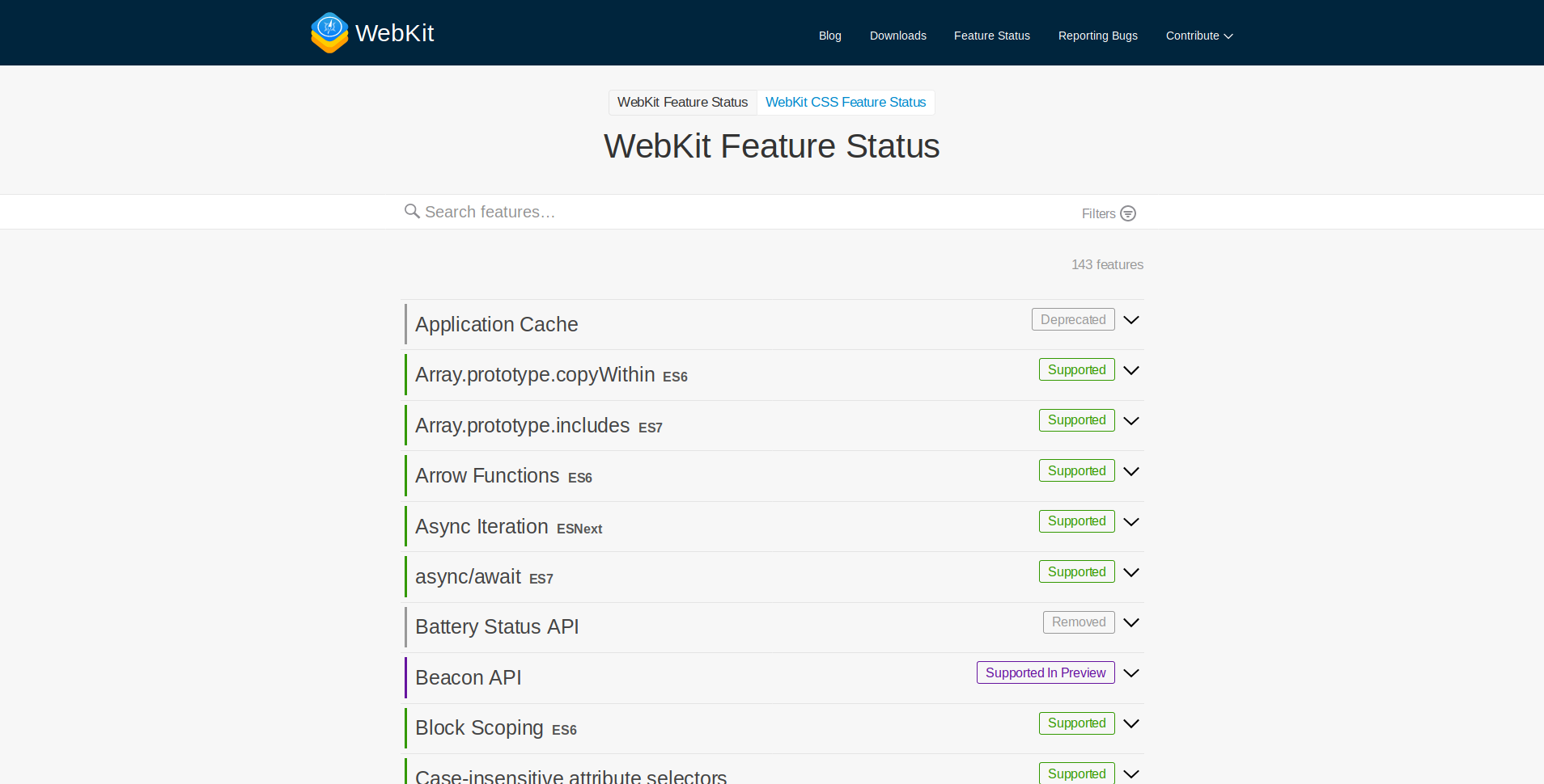 Firefox Platform Status